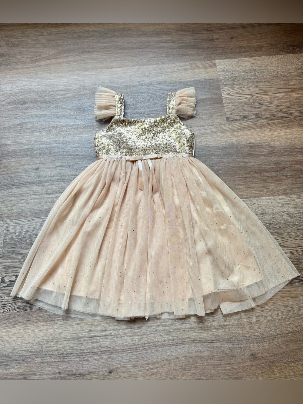 Popatu Satin Dress in Champagne